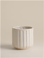 Ridged Ceramic Planter