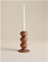 Bobbin Wooden Dinner Candle Holder