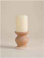 Shaped Ceramic Pillar Candle Holder