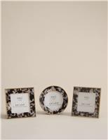 Set of 3 Tortoise Shell Photo Frames 2.5x2.5 inch