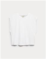 Pure Cotton Cap Sleeve T-Shirt
