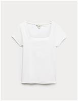 Cotton Rich Premium Square Neck Top
