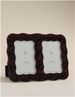 Tortoiseshell Double Photo Frame 4x6 inch