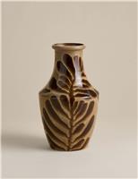 Reactive Leaf Ceramic Vase
