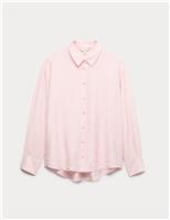 Textured Collared Button Through Shirt