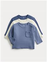 3pk Brushed Waffle Tops (0-3 Yrs)