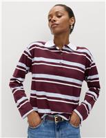 Pure Cotton Striped Long Sleeve Rugby Top