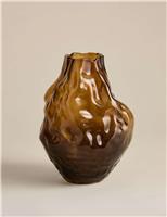 Medium Irregular Smoked Glass Vase