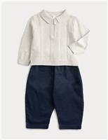 2 Piece Cotton Rich Half Zip Outfit (0-6 Yrs)