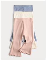 3pk Waffle Kickflare Leggings (0-3 Yrs)