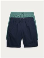 2 Pack Pure Cotton Ripstop Shorts (6-16 Yrs)