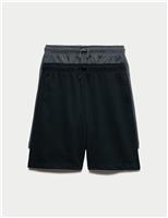 2 Pack Cotton Rich Elasticated Waist Shorts (6-16 Yrs)