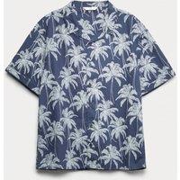 M&S Pure Cotton Palm Tree Print Shirt (6-16 Yrs) Multi