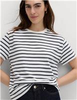 Pure Slub Cotton Striped T-Shirt