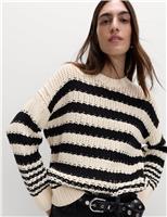 Cotton Rich Striped Relaxed Jumper