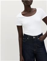 Cotton Rich Scoop Neck Slim Fit T-Shirt