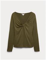 Twist Detail Long Sleeve Top