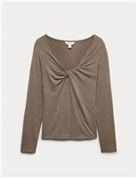 Twist Detail Long Sleeve Top