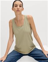 M&S 3 Pack Pure Cotton Vest Tops White Mix