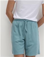 M&S 2 Pack Cotton Rich Waffle Pyjama Shorts Teal Mix