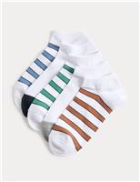 5 Pack Striped Cool & FreshCotton Rich Trainer Liners