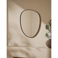 M&S Pebble Metal Curved Wall Mirror Black