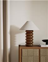 Glass Ribbed Table Lamp