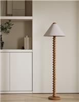 Evelyn Wooden Bobbin Floor Lamp