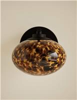 Rechargeable Tortoiseshell Glass Wall Light