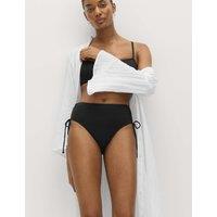 M&S Tummy Control High Waisted Bikini Bottoms Black