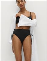 M&S Tummy Control High Waisted Bikini Bottoms Black
