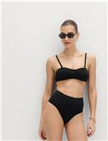 Tummy Control High Waisted High Leg Bikini Bottoms