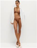 Trim Detail High Leg Bikini Bottoms