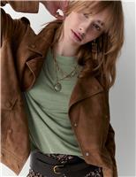 Per Una Modal Rich Oversized T-Shirt Soft Green