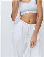 Cotton Rich Brushback Wide Leg Lounge Joggers