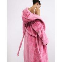 Rosie Fleece Hooded Dressing Gown Peony