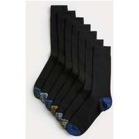 M&S 7 Pack Cool & Fresh Cotton Rich Socks Black Mix