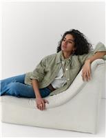 Pure Cotton Textured Denim Shacket