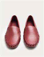 Whip Stitch Detail Slip On Loafers