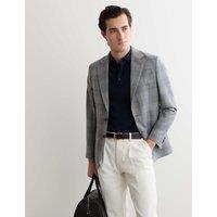 JAEGER Tailored Fit Italian Pure Wool Blazer Grey Mix
