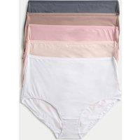 M&S 5pk Microfibre Full Briefs Brown Haze