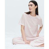 M&S Pure Cotton Printed Pyjama Set Light Pink Mix