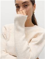 Embroidered Crew Neck Jumper With Wool