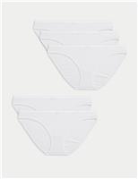 M&S 5pk Cotton Lycra Bikini Knickers Blue Mix