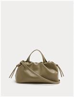 Faux Leather Slouchy Cross Body Bag