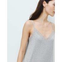 M&S Lace Trim Chemise Grey