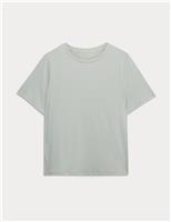 Crew Neck Mesh Panel Relaxed T-Shirt
