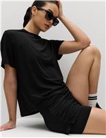 Crew Neck Mesh Panel Relaxed T-Shirt