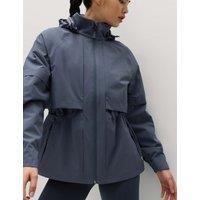 Goodmove Waterproof Hooded Longline Jacket Nightshade