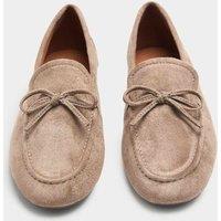 M&S Bow Flat Loafer Pumps Taupe